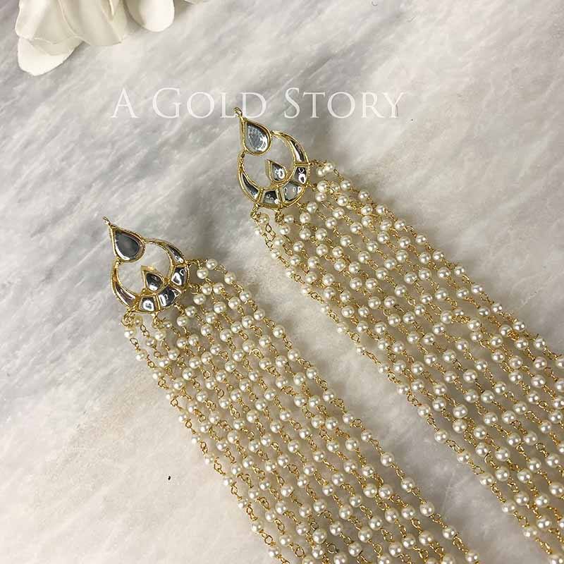 AGATE KUNDAN SHOWER EARRINGS