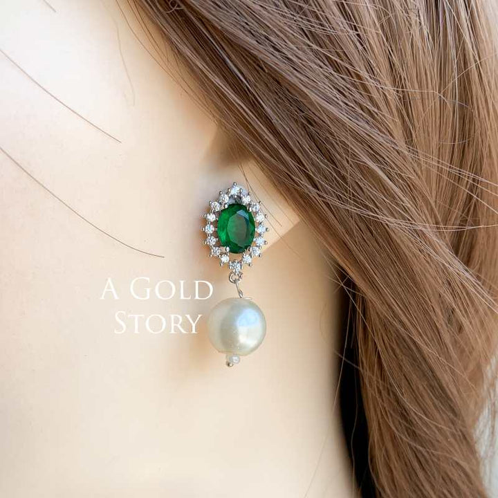 MELODY EARRINGS GREEN