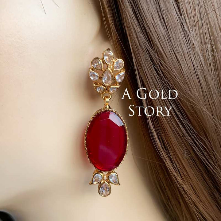 ABRISHAM EARRINGS RED