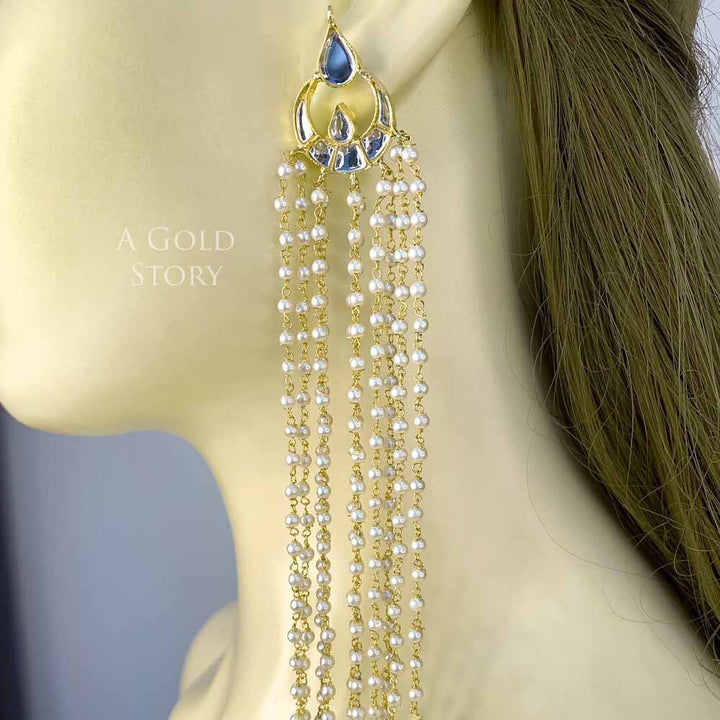AGATE KUNDAN SHOWER EARRINGS