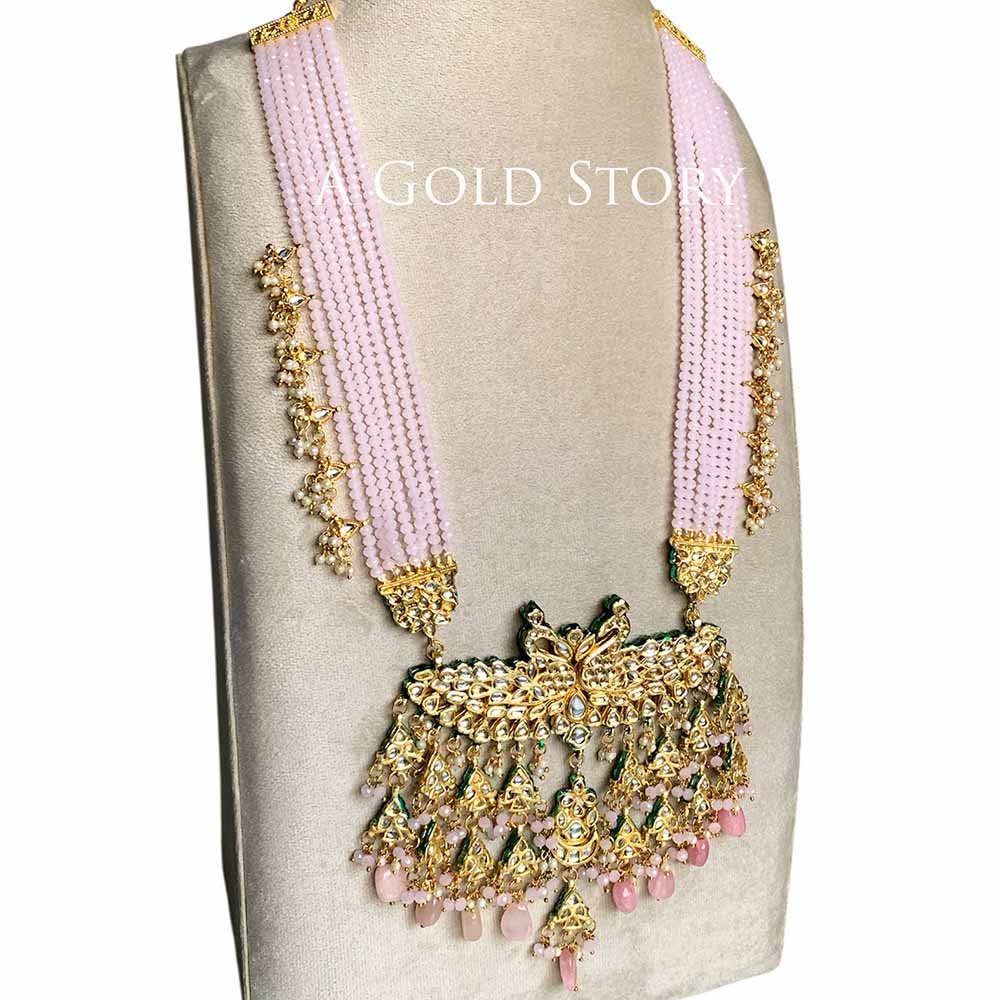 BARJAA KUNDAN MAALA SET PINK