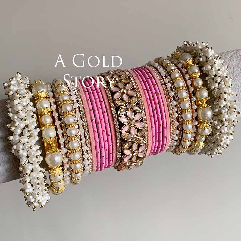 NAWAL BRIDAL BANGLES SET PINK