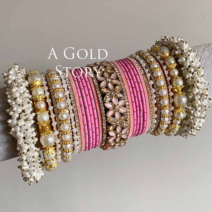 NAWAL BRIDAL BANGLES SET PINK