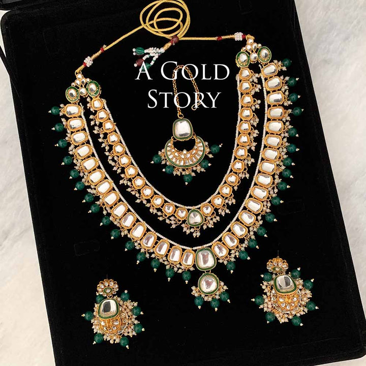 MEHAR MAALA SET EMERALD GREEN
