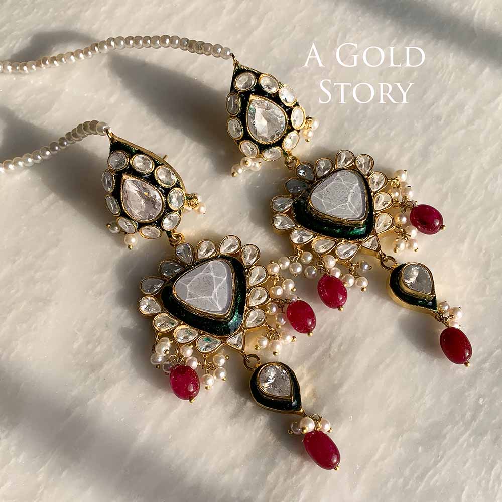 ABISHA KUNDAN POLKI BRIDAL SET