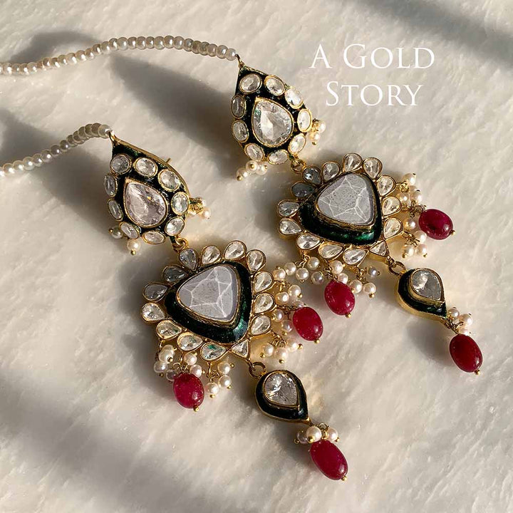 ABISHA KUNDAN POLKI BRIDAL SET