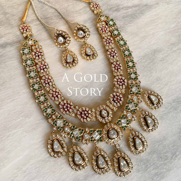 ORAIBIA KUNDAN POLKI MAALA SET