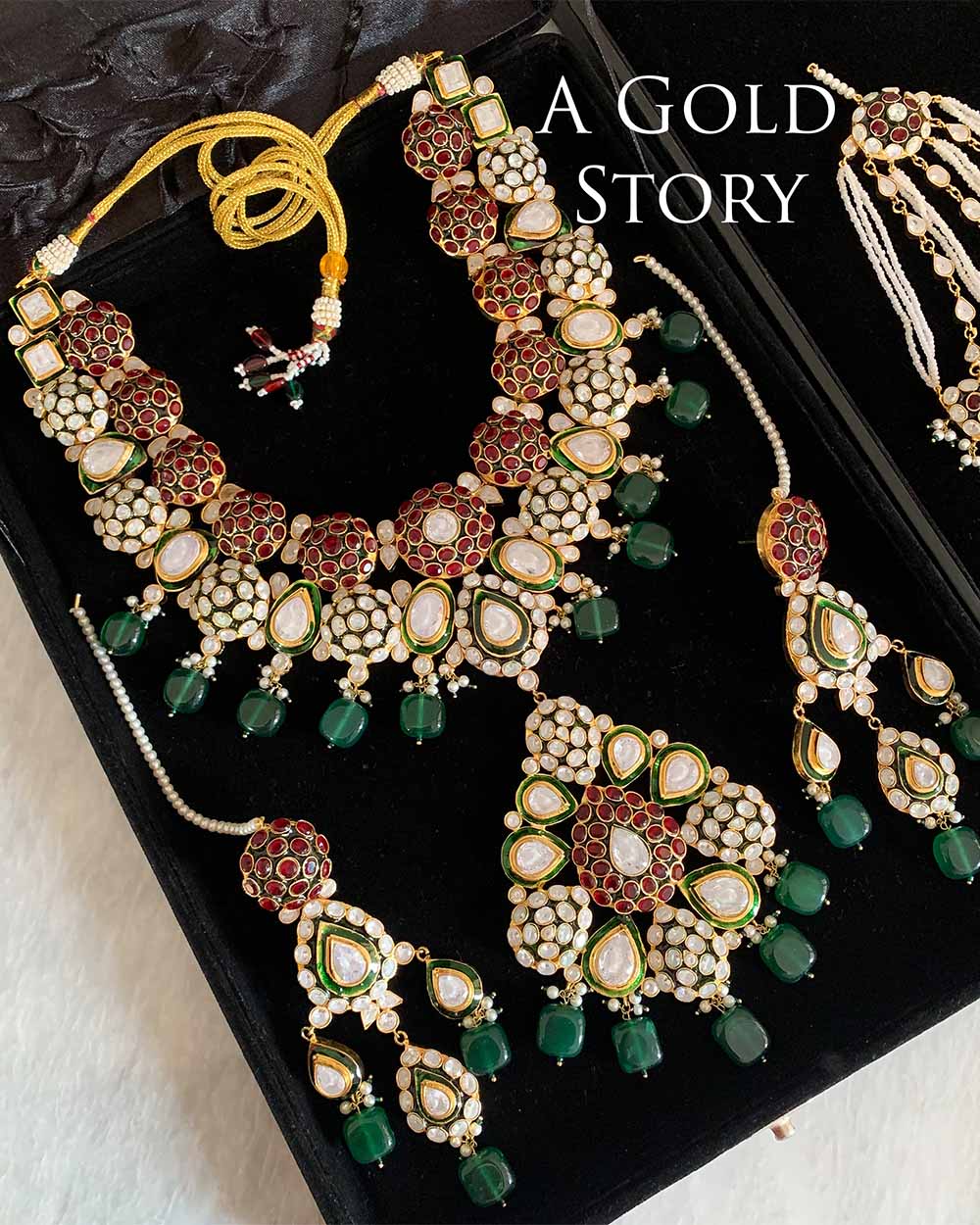 MAHA RANI KUNDAN POLKI MAALA BRIDAL SET