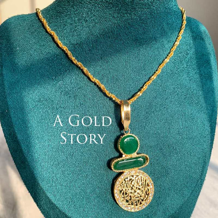 QALMA PENDANT EMAERALD GREEN