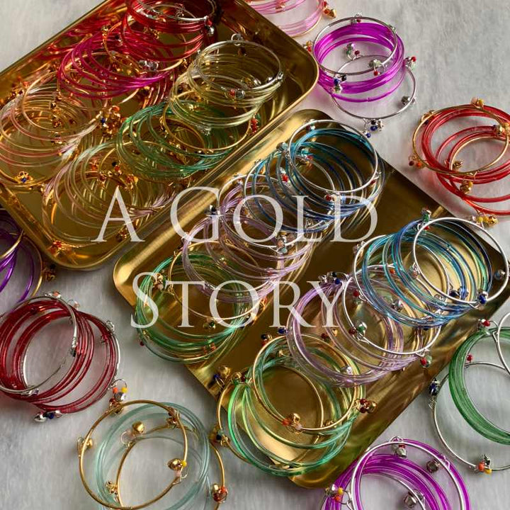 ALEENA BANGLES SET MAROON