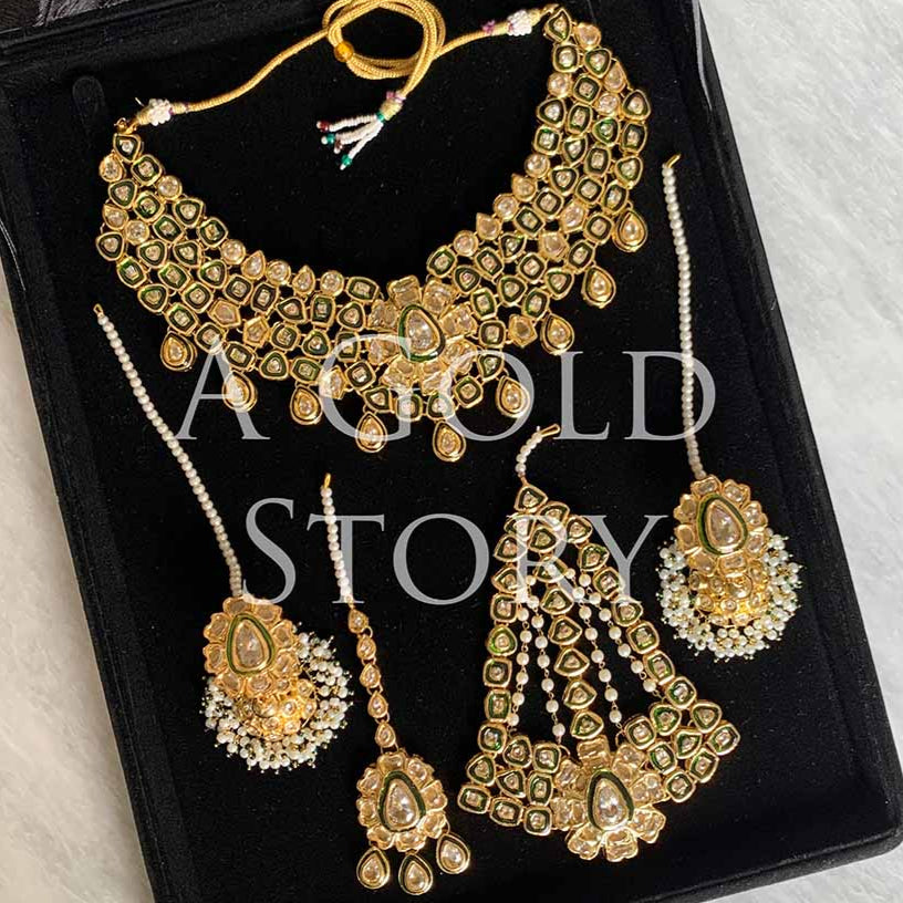MALIKA JAHAN KUNDAN POLKI BRIDAL SET