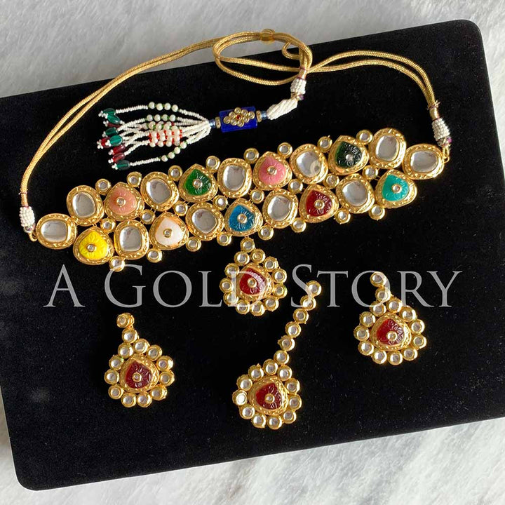 BAREEA KUNDAN BRIDAL CHOKER SET