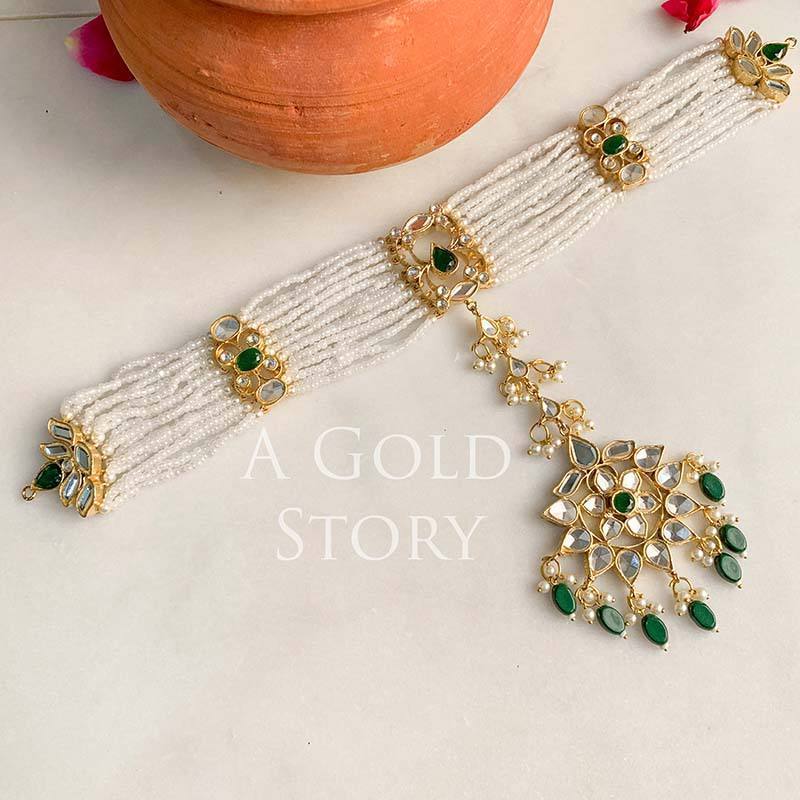 HALIMA SHEESHPHOOL GREEN - A GOLD STORY