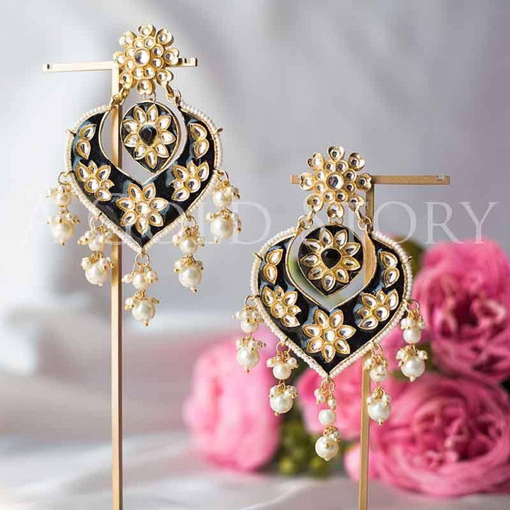 DIYA EARRINGS BLACK - A GOLD STORY
