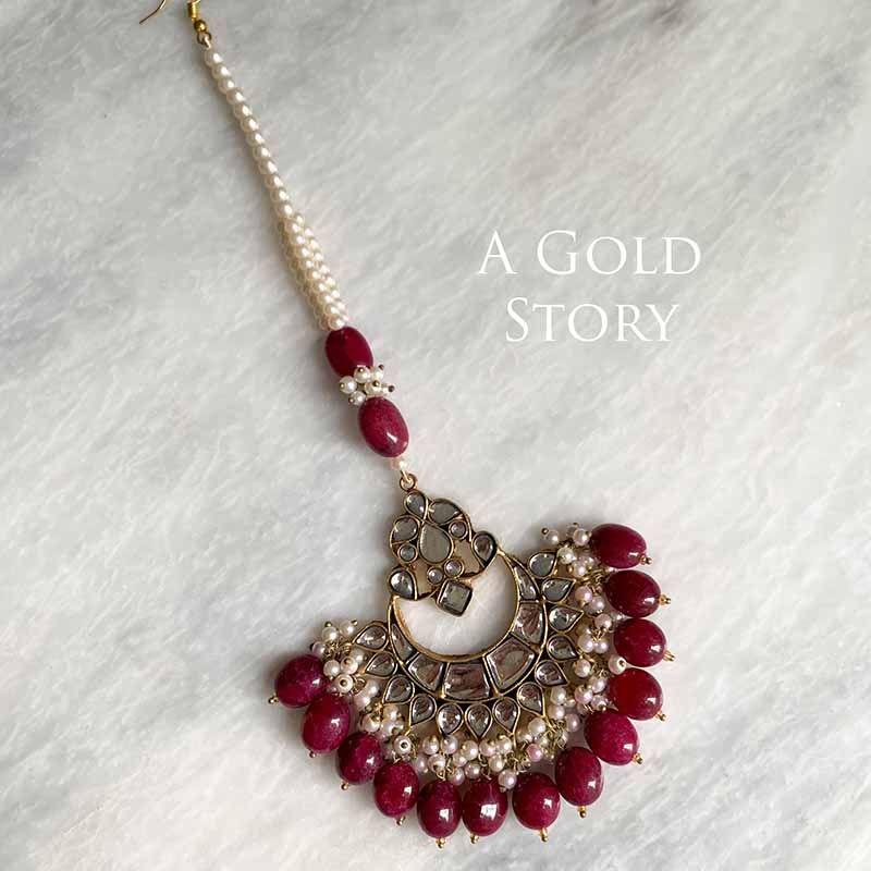 HAJRA BRIDAL KUNDAN SET MAROON