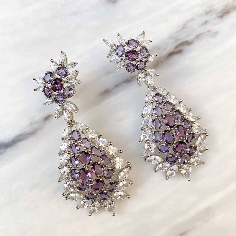 HADIA EARRINGS PUEPLE (LILAC) - A GOLD STORY