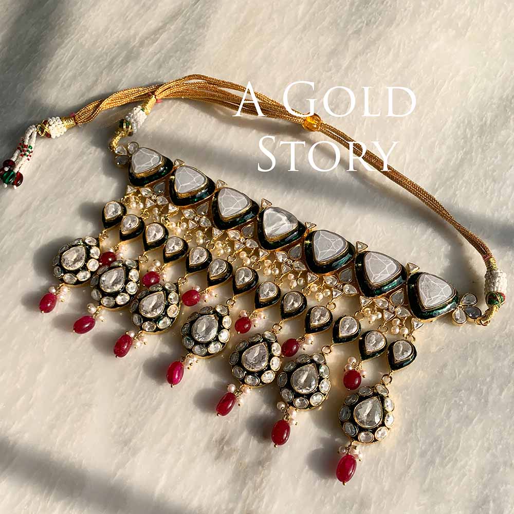 ABISHA KUNDAN POLKI BRIDAL SET