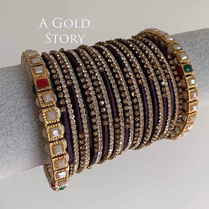 LARAH BANGLES SET DARK PURPLE
