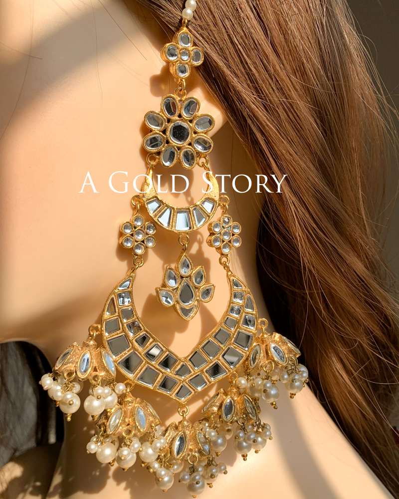 QUEEN STATEMENT KUNDAN EARRINGS