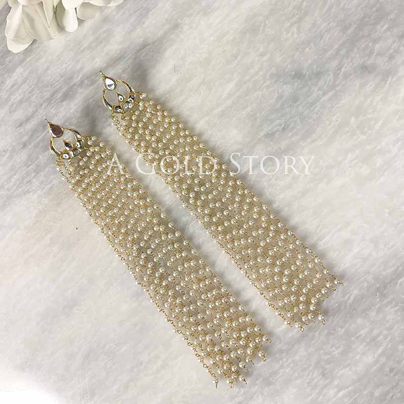 AGATE KUNDAN SHOWER EARRINGS