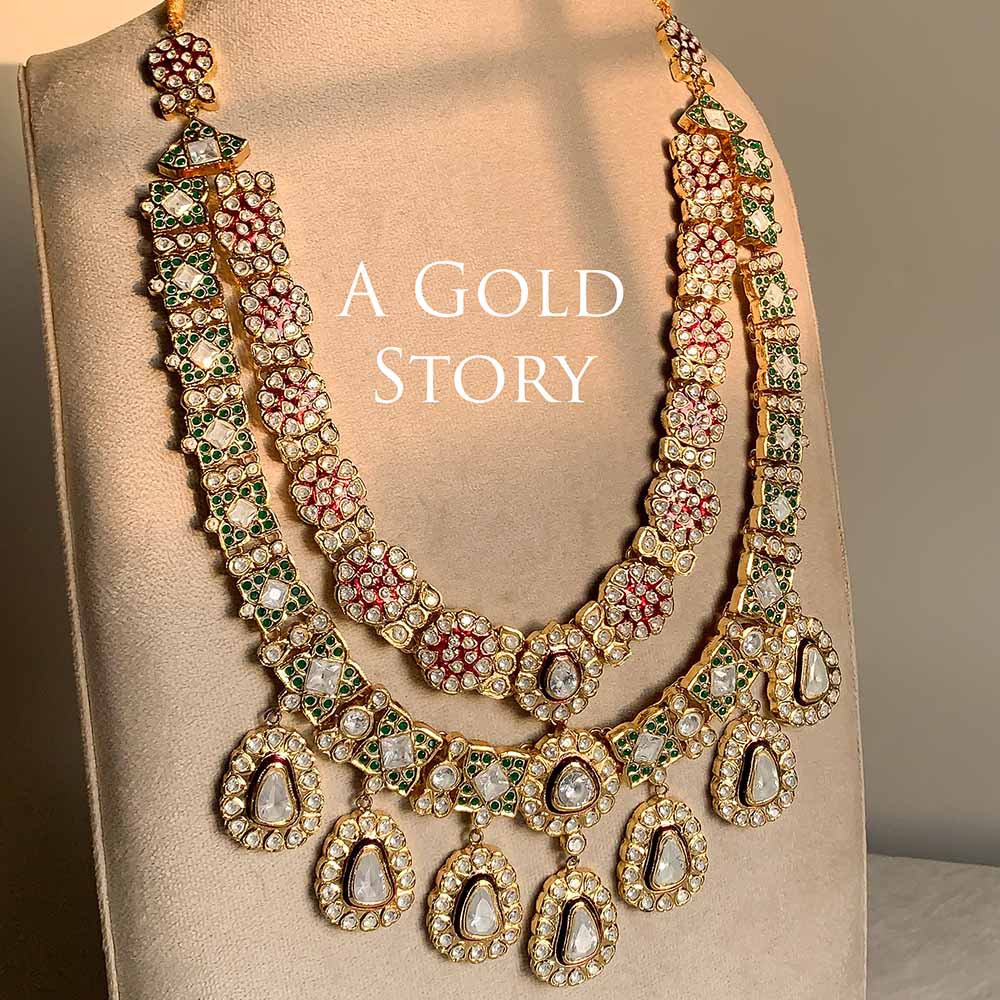 ORAIBIA KUNDAN POLKI MAALA SET