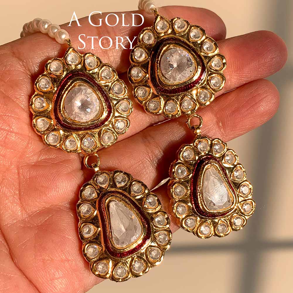 ORAIBIA KUNDAN POLKI MAALA SET