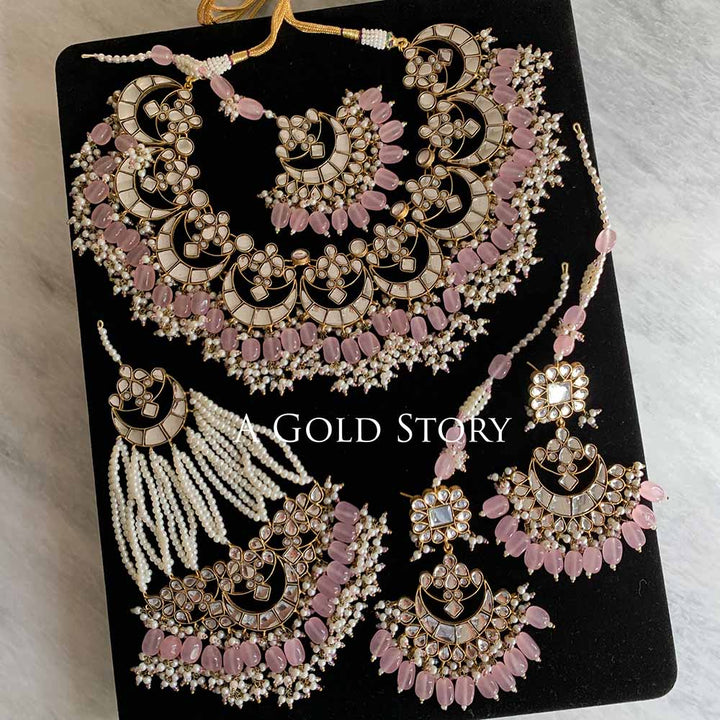 HAJRA BRIDAL KUNDAN SET PINK