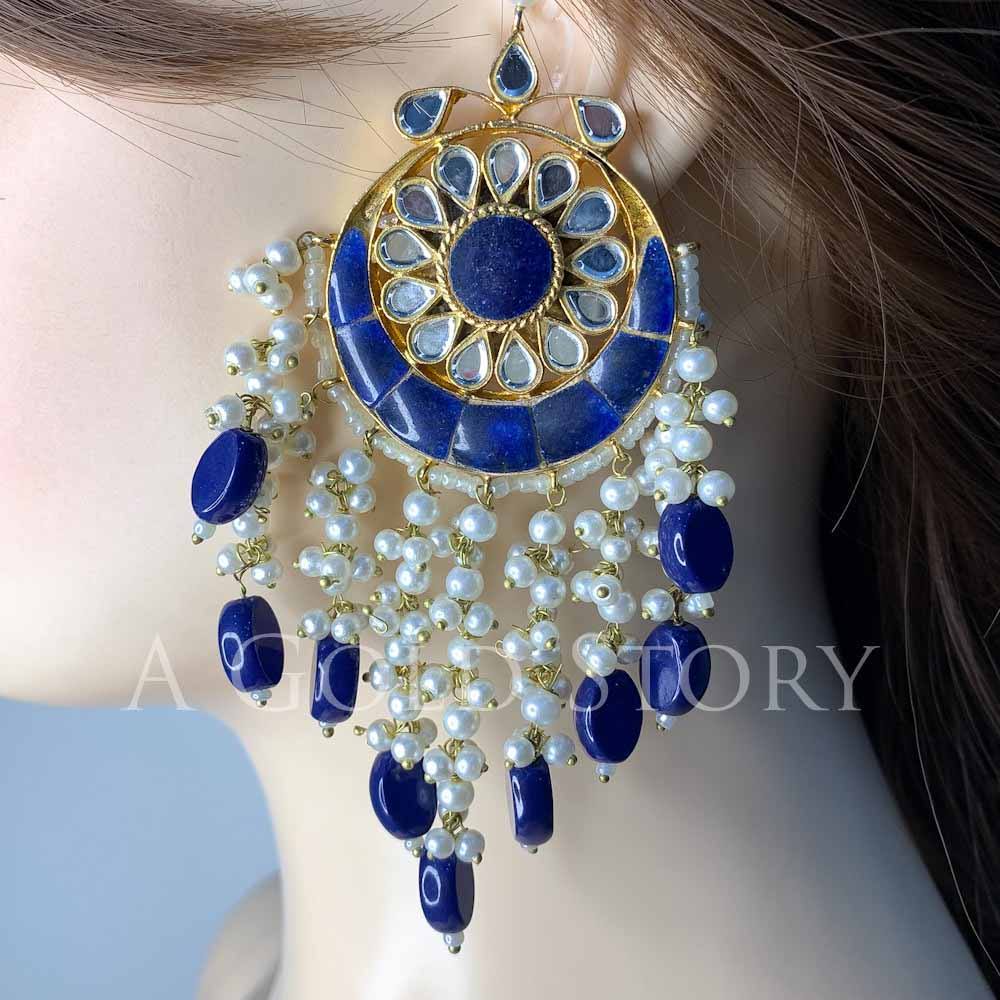 AMIRA EARRINGS BLUE - A GOLD STORY