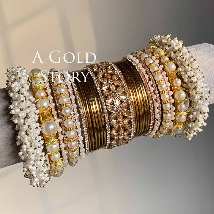 NAWAL BRIDAL BANGLES SET GOLDEN
