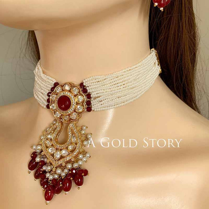 AASHVI CHOKER SET RED
