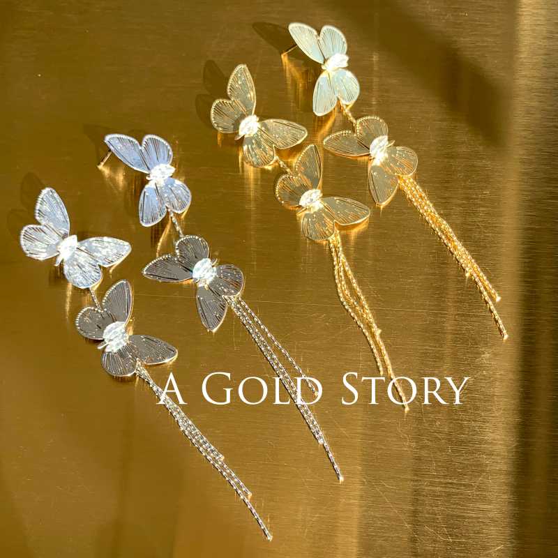 EMMA BUTTERFLY EARRINGS SILVER