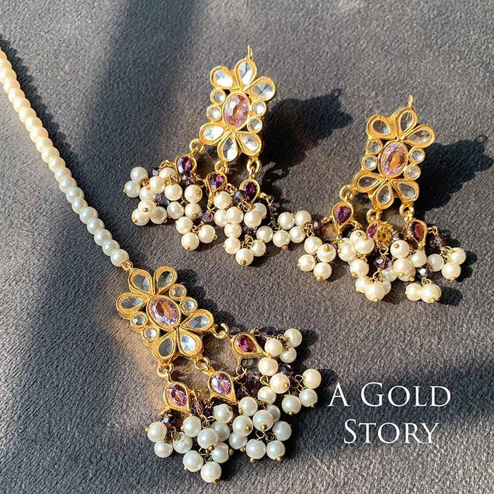 NIGAR EARRINGS AND TEEKA LILAC/ PURPLE