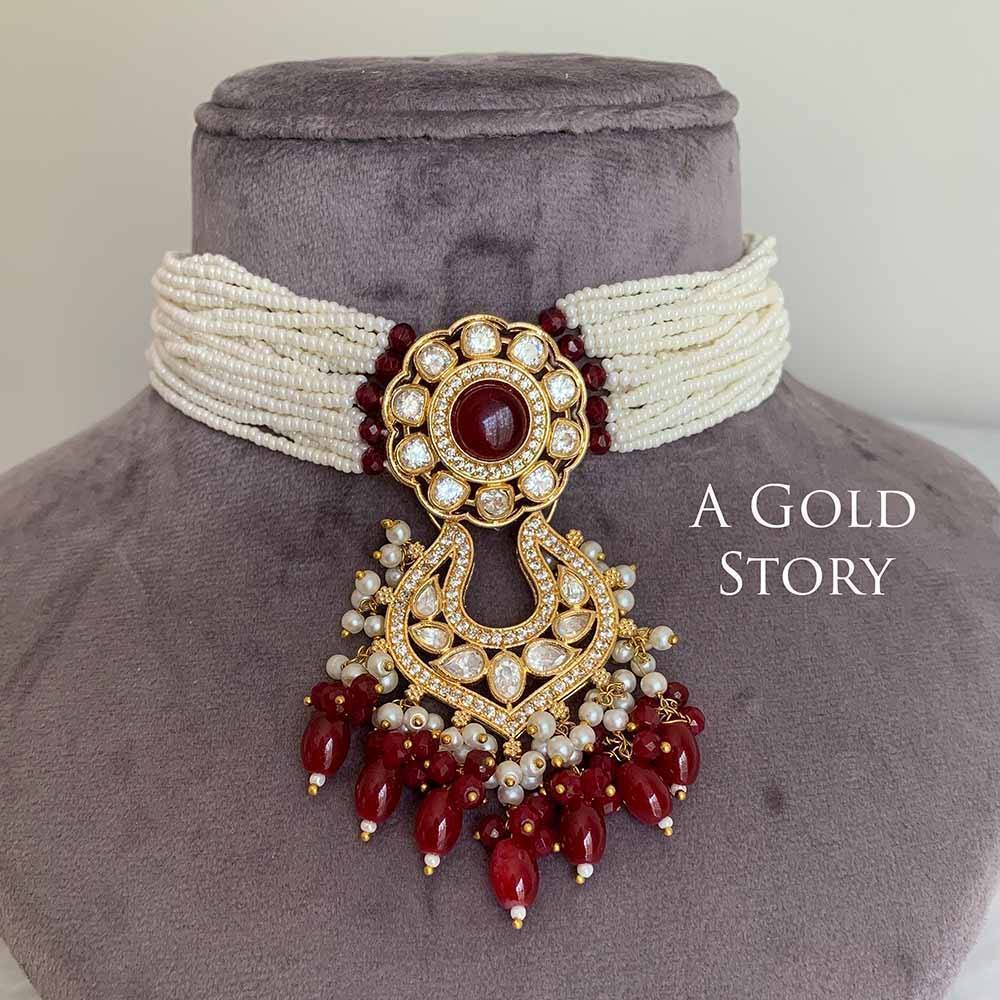 AASHVI CHOKER SET RED