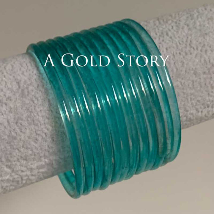 HIBA JELLY GLASS BANGLES AQUA BLUE