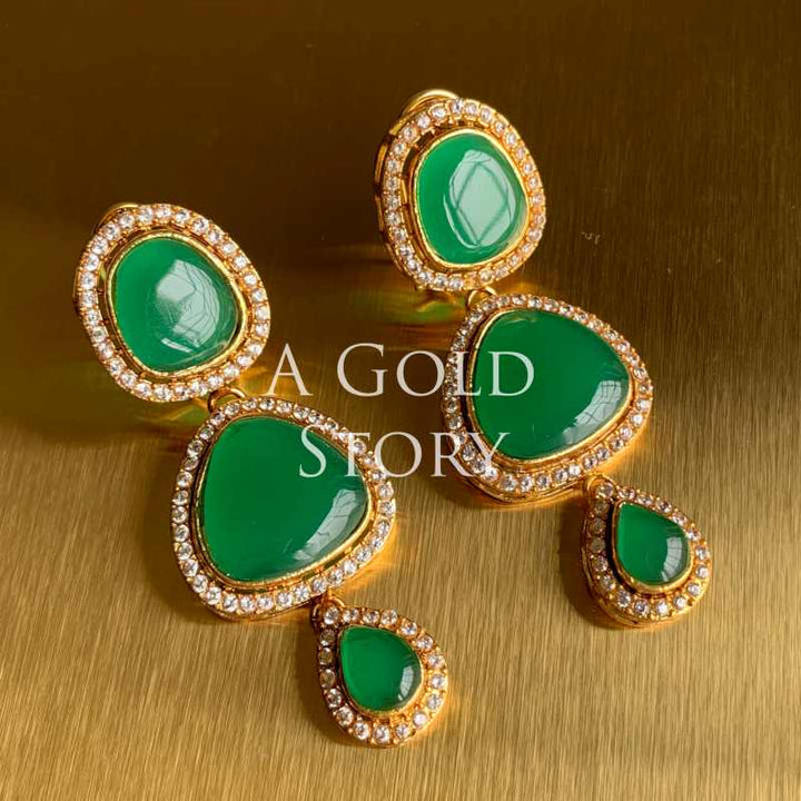 ANABIA EARRINGS EMERALD GREEN
