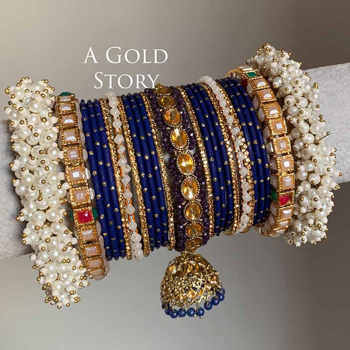 ANABIA BRIDAL BANGLES SET BLUE