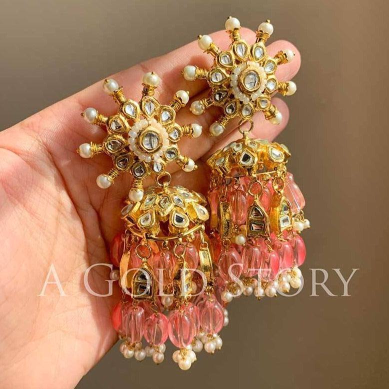 MANISHA BRIDAL SET BABY PINK - A GOLD STORY