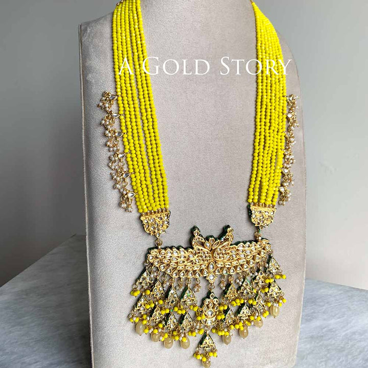 BARJAA KUNDAN MAALA SET YELLOW
