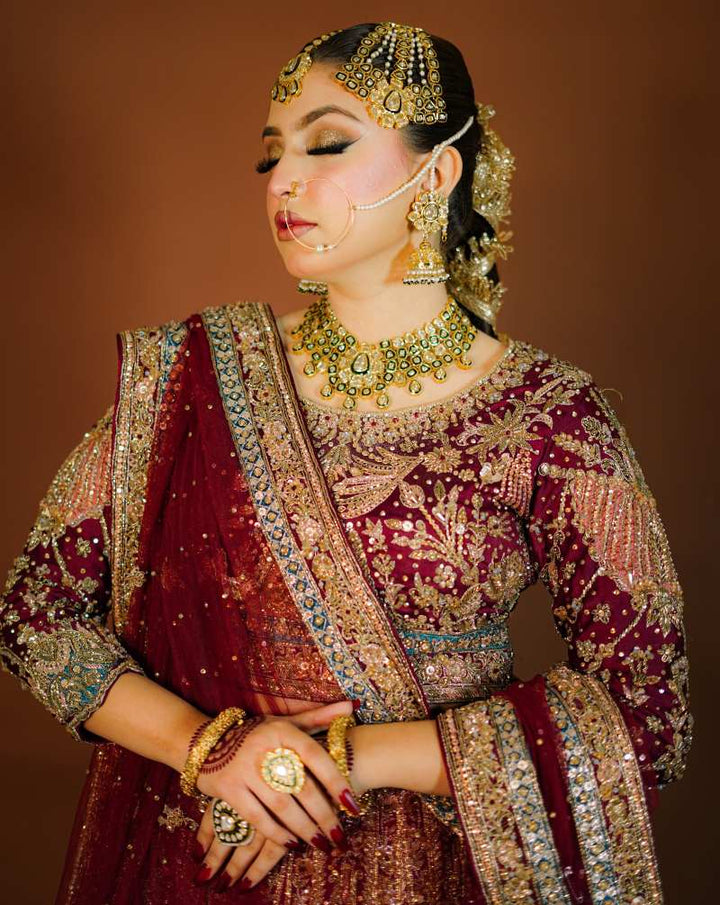MALIKA JAHAN KUNDAN POLKI BRIDAL SET (MAKE TO ORDER)