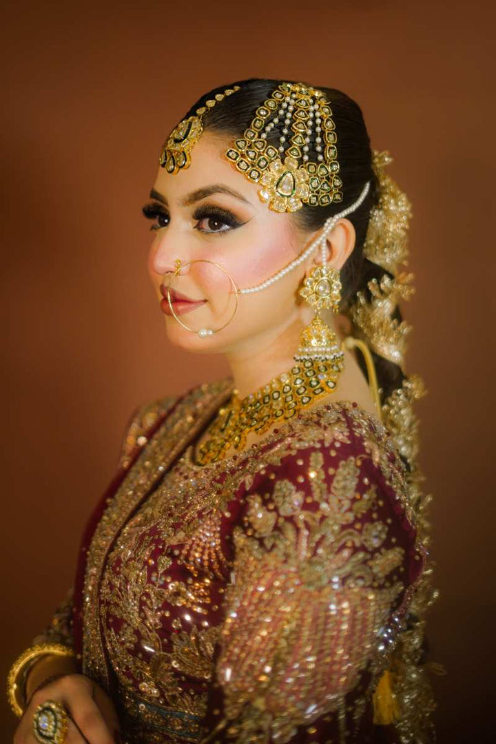 MALIKA JAHAN KUNDAN POLKI BRIDAL SET (MAKE TO ORDER)