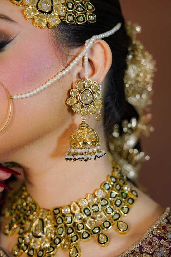 MALIKA JAHAN KUNDAN POLKI BRIDAL SET (MAKE TO ORDER)