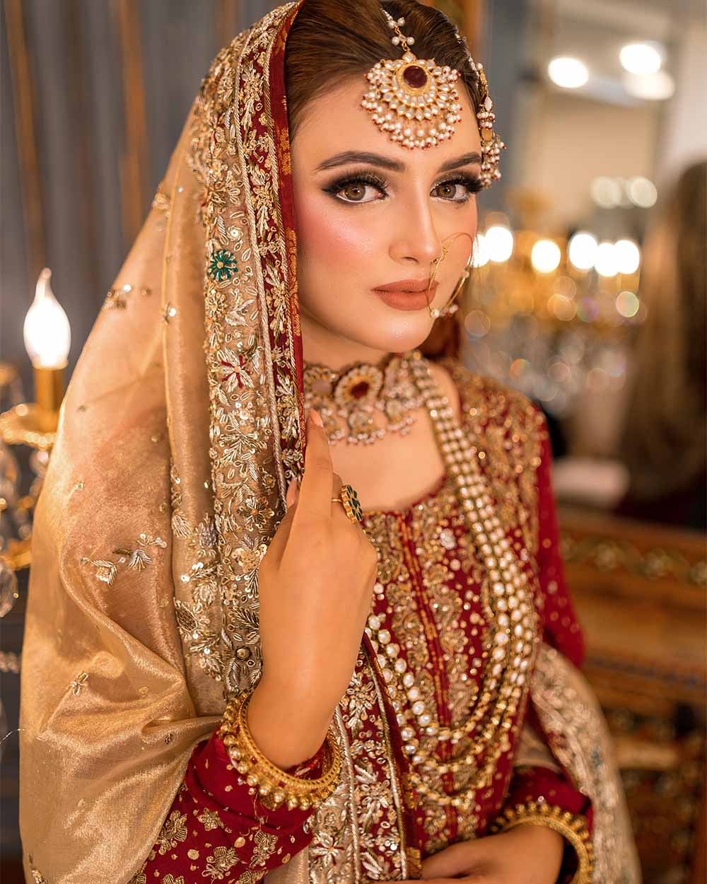 ZAIB-UN-NISSA SET MAROON