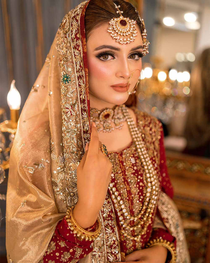 ZAIB-UN-NISSA SET MAROON