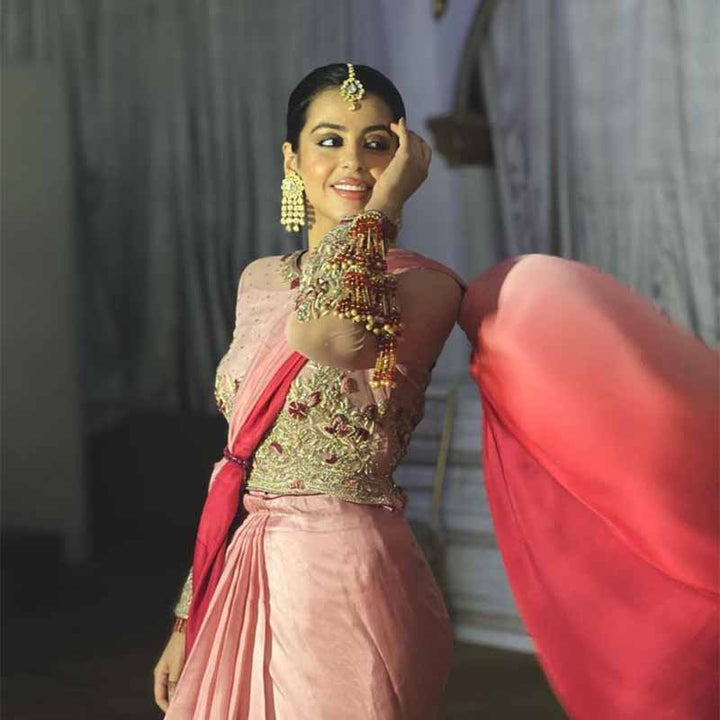 VAFIA EARRINGS AND TEEKA GREEN MEENAKARI EMBELLISHED