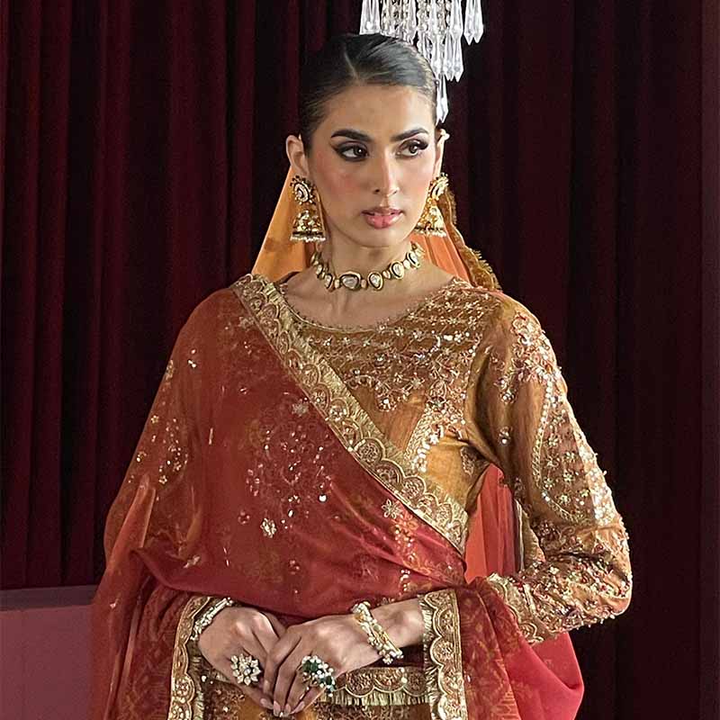 INAYA EARRINGS AND TIKKA RED