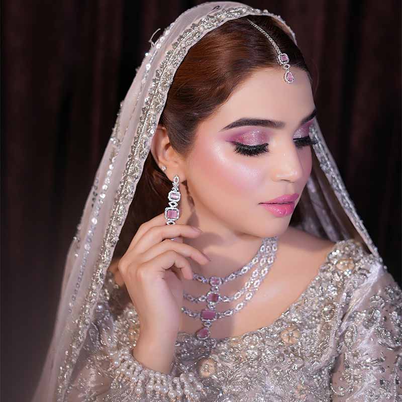 NAMAR BRIDAL NECKLACE SET PINK