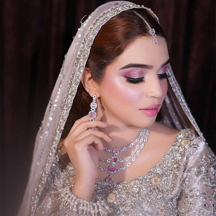 NAMAR BRIDAL NECKLACE SET PINK