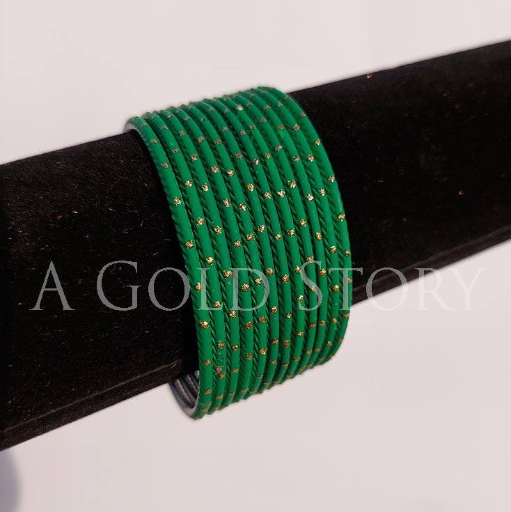 INDIAN METAL BANGLES GREEN - A GOLD STORY
