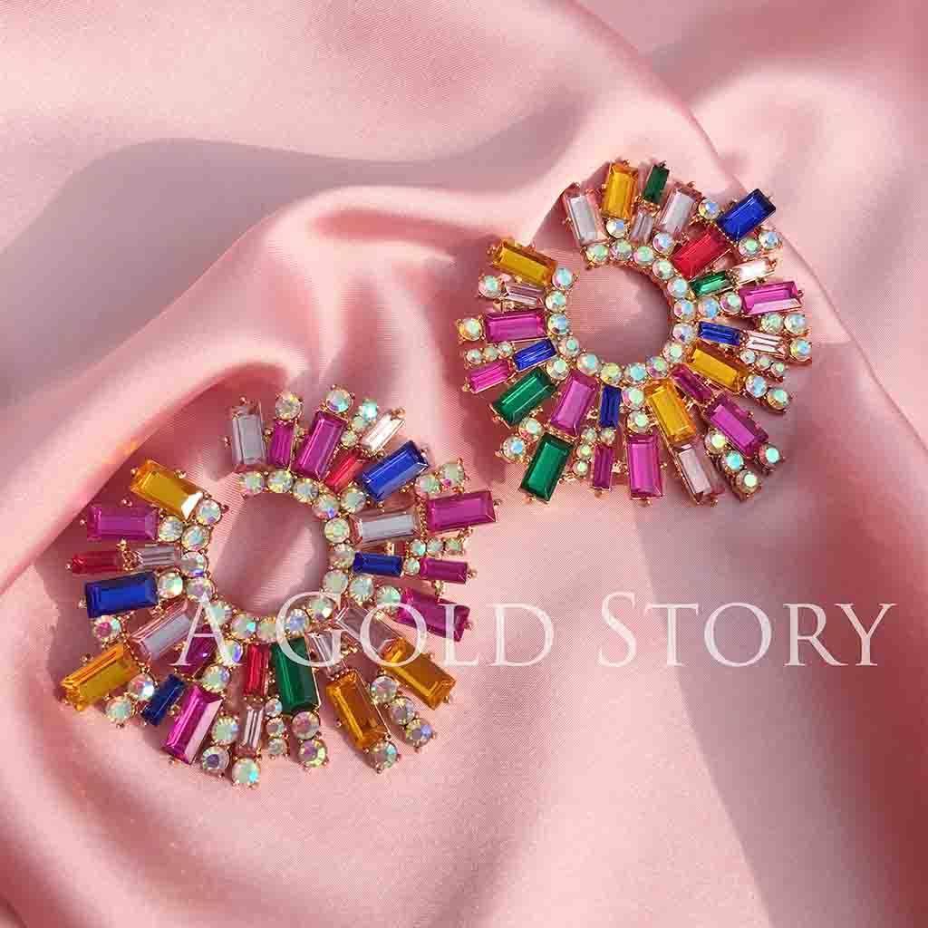 KIARA EARRINGS MULTICOLORED - A GOLD STORY