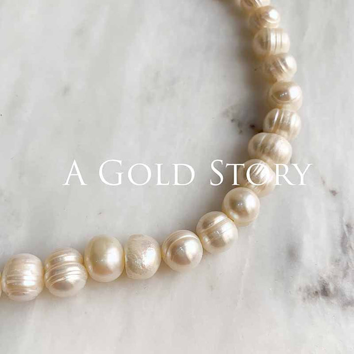 MUMTAZ REAL PEARL NECKLACE - A GOLD STORY